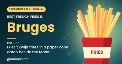 Best french fries in Bruges, Belgium