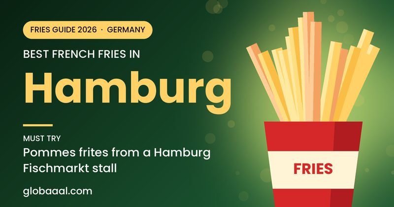 Best french fries in Hamburg, Germany: must-try Pommes frites from a Hamburg Fischmarkt stall